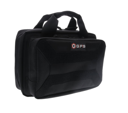 GPS Bags PC15 600D Polyester Black Pistol Case with Lockable Admin Pocket & Mag Storage Holds 1 Handgun
