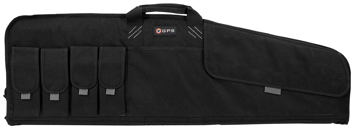 GPS Bags SRC42 Black 42" Single Rifle Case 600D Polyester with Adjustable Mag Pouch & Hook & Loop Strap