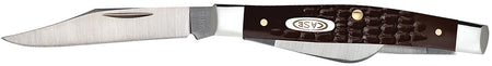 Case 00106 Medium Stockman 2.42"/1.58"/1.57" Folding Clip/Sheepsfoot/Pen Tru-Sharp SS As-Ground Blades, Brown Synthetic Handle