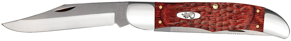 Case 00189 Hunter 4.10" Two-Blade Folding Knife Plain As-Ground Tru-Sharp SS Clip/Skinner, Rosewood Handle