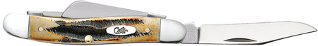 Case 03578 Medium Stockman 2.57"/1.88"/1.71" Folding Clip/Sheepsfoot/Spey SS Blades Mirror Polished, Brown Jigged BoneStag Handle