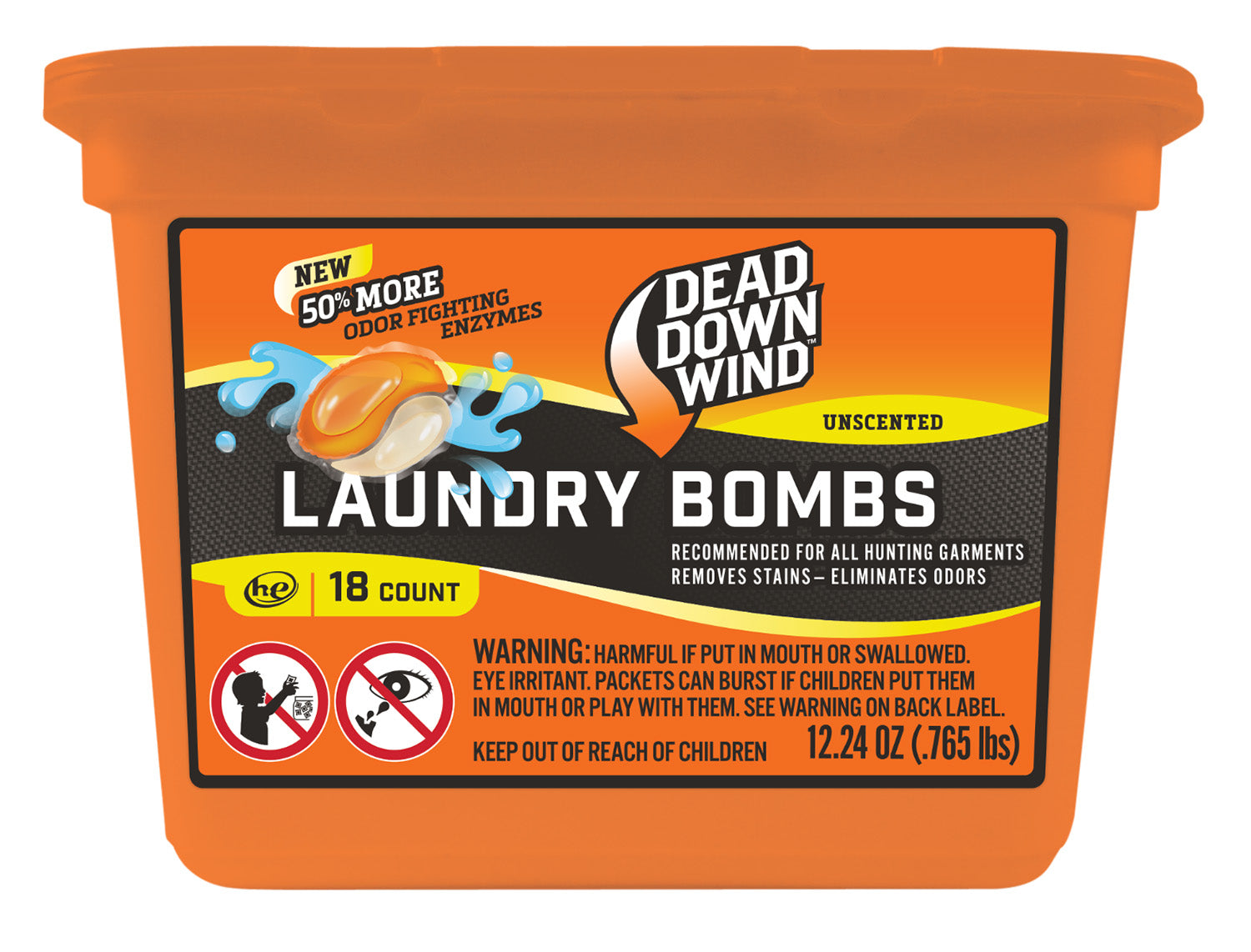 Dead Down Wind 118318 Water-Soluble Hunting Laundry Detergent Pods 18 Count