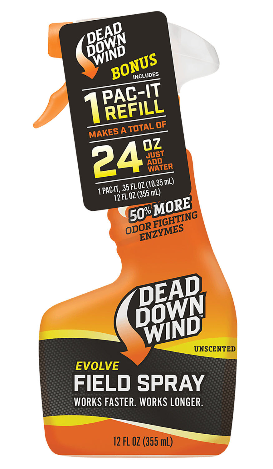 Dead Down Wind 1312418 Evolve Field Spray Unscented Odor Eliminator with Pac-It Combo 24 oz