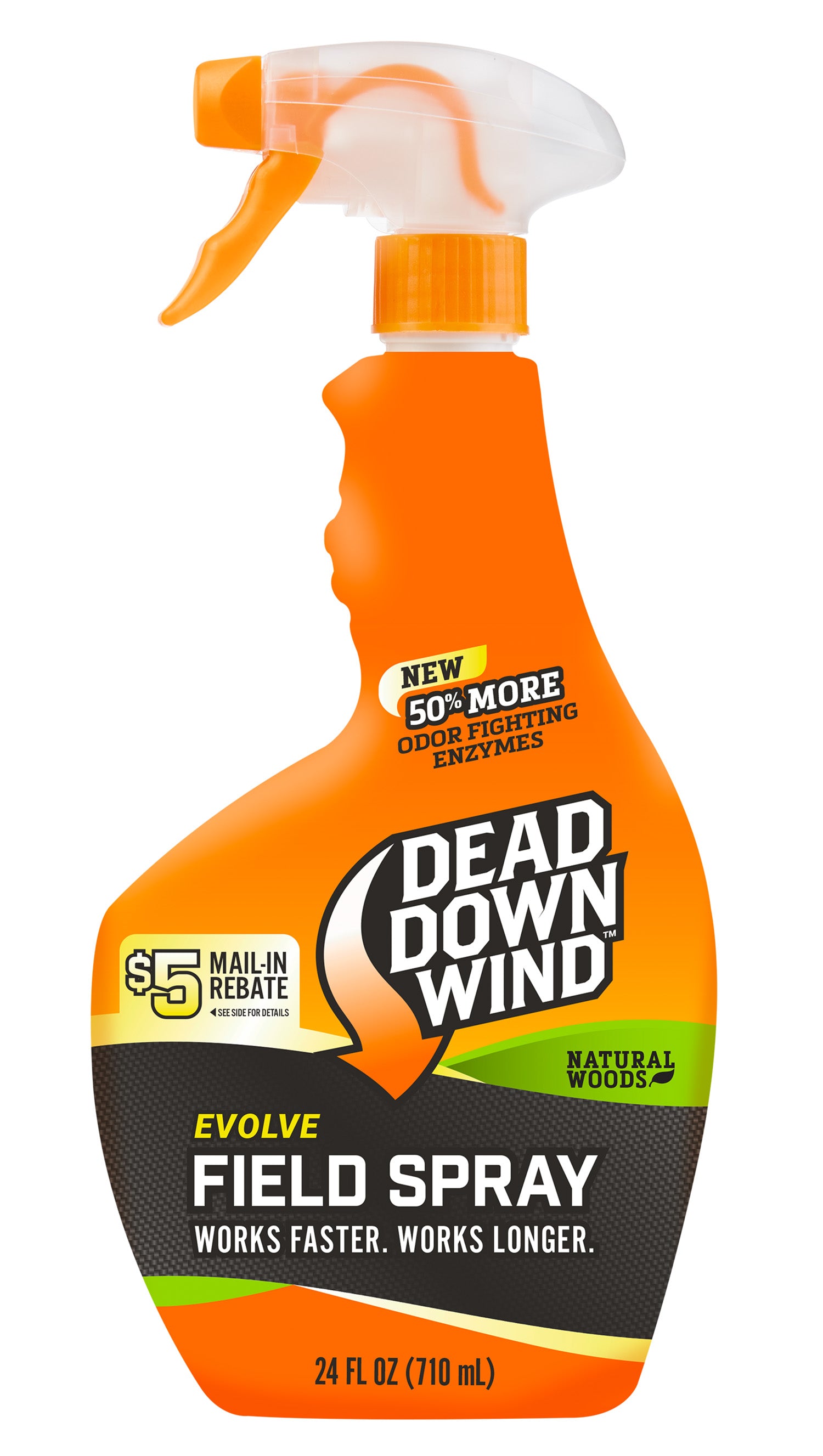Dead Down Wind 1392418 Evolve Enzyme Field Spray Natural Woods Scent 24 oz Trigger Spray