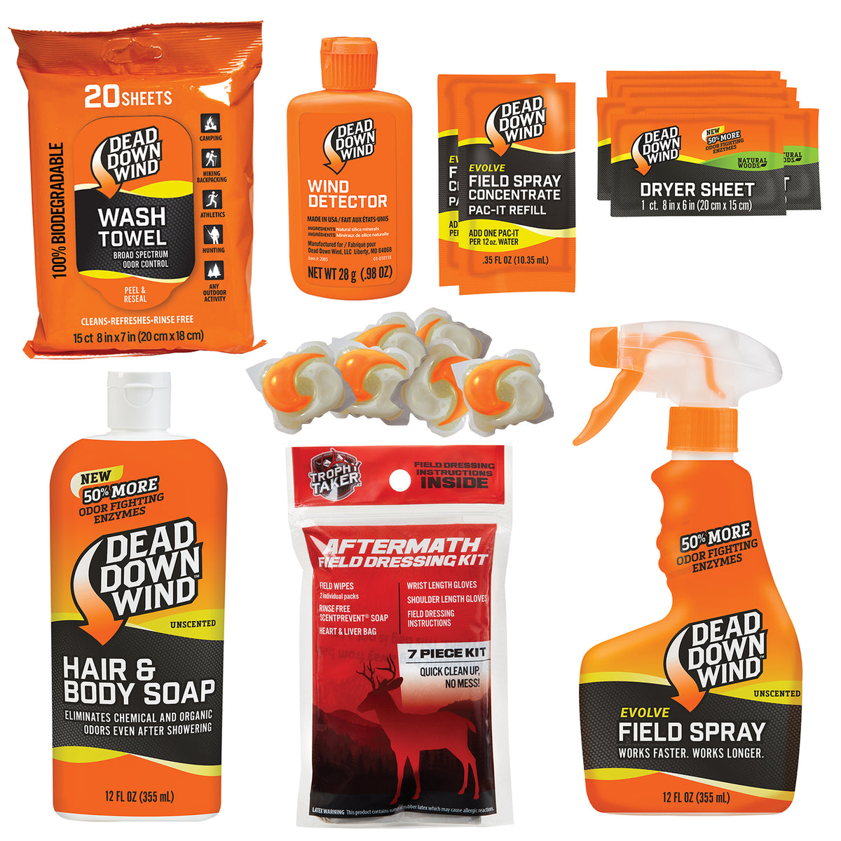 Dead Down Wind 208118 Super Slam 25-Piece Premium Odor Eliminator Hunting Kit