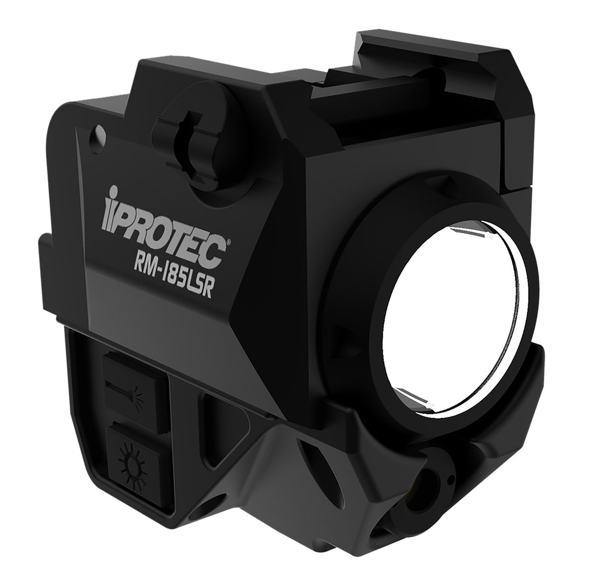 iProtec IPRSPS0003 RM185LSR Rechargeable 185LM Firearm Light Red Laser Black