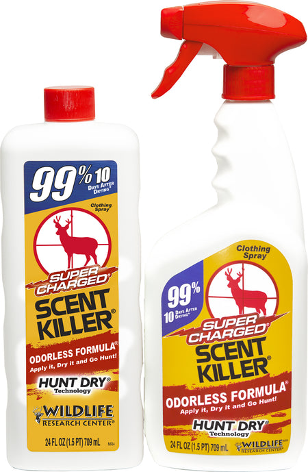 Wildlife Research Super Charged Scent Killer Odorless Human Odor Fighting Spray Combo 24 oz