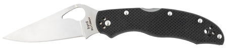 Spyderco Byrd Harrier 2 3.39" 8Cr13MoV Plain Clip Point Blade Black Textured G10 Handle Folding Knife