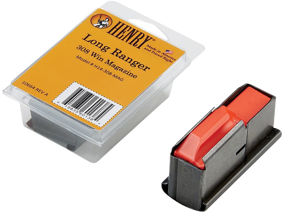 Henry H14308MAG Long Ranger Replacement Magazine 4rd .308 Winchester Blued Steel