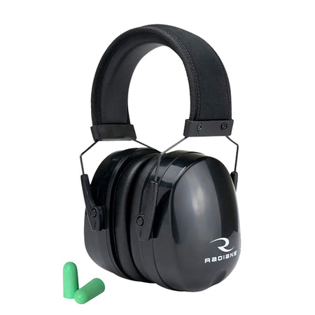 Radians MX0100CS Maximus Passive Muff 28 dB with Deflector Foam Earplugs 33 dB Aqua Blue/Black Adult