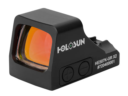 Holosun 507 HE507KGRX2 2 MOA Green Dot/32 MOA Circle Sight Black 7075 Aluminum K Footprint