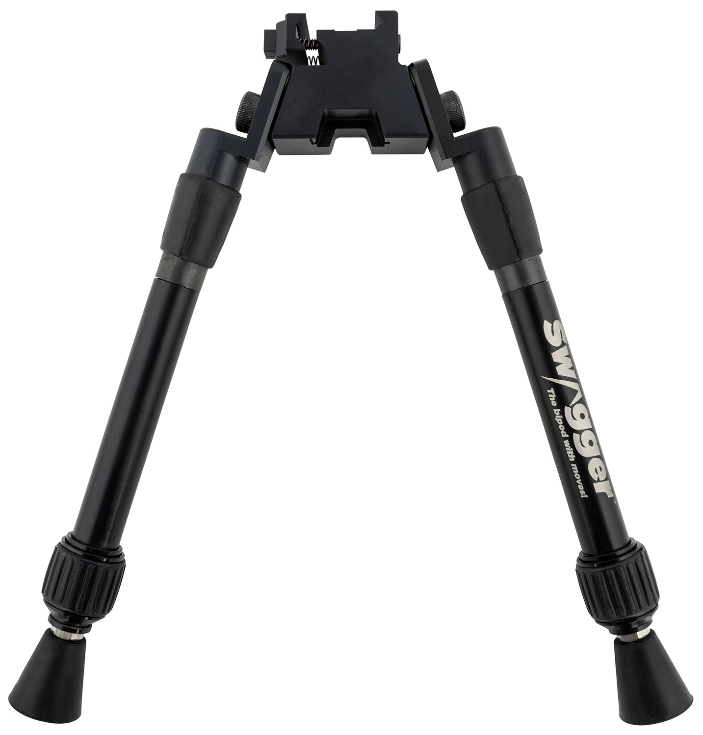 Swagger SWAGBPSEA12 Extreme Angle Hunting Bipod, 9-12" Adjustable, Picatinny Attachment, Black Finish