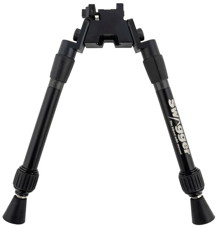 Swagger SWAGBPSEA12 Extreme Angle Hunting Bipod, 9-12" Adjustable, Picatinny Attachment, Black Finish