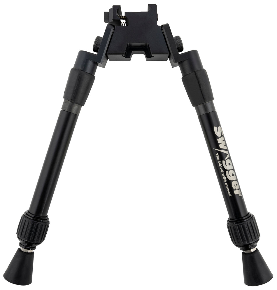 Swagger SWAGBPSEA12 Extreme Angle Hunting Bipod, 9-12" Adjustable, Picatinny Attachment, Black Finish