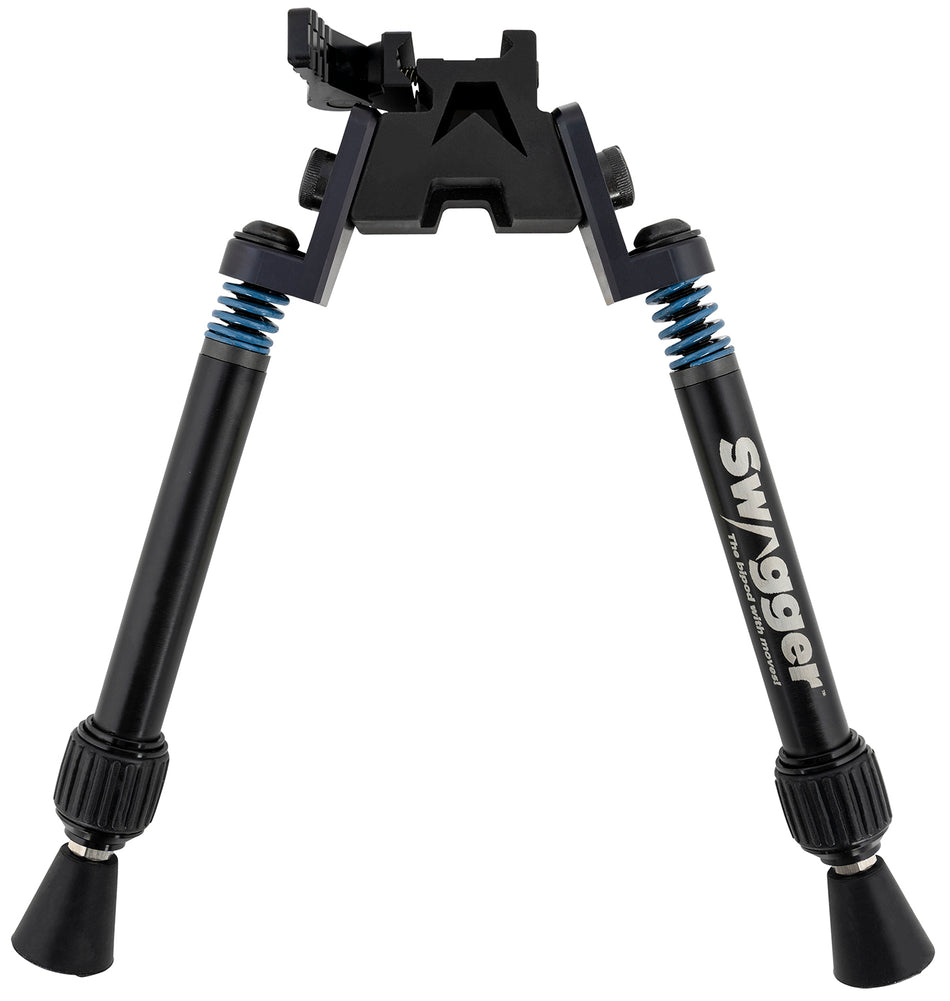 Swagger SWAGBPSFR10 Flex to Rigid Bipod, Quick Detach, Picatinny Attachment, 6" to 10.50", Black