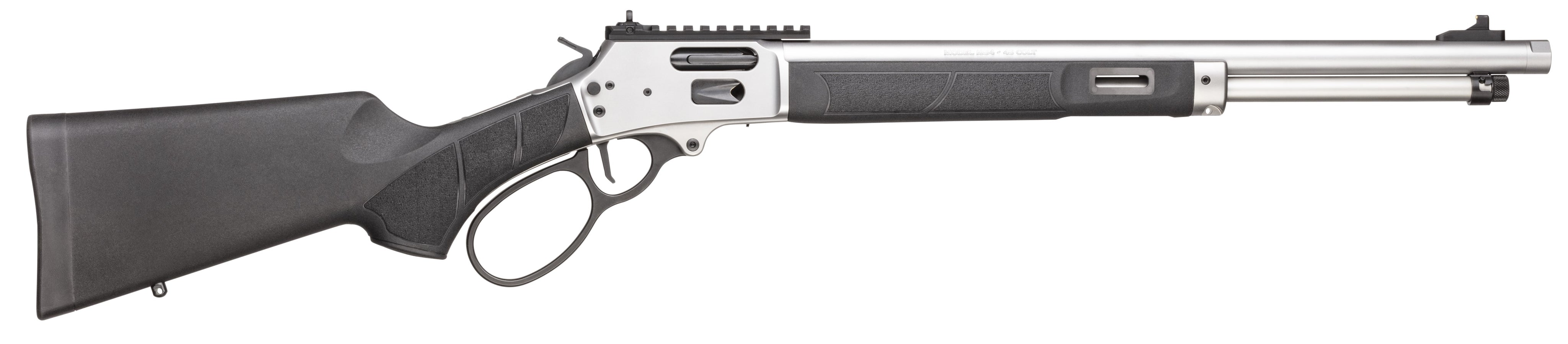 Smith & Wesson 13813 1854 357 Mag 10+1 19.25" Stainless Threaded Barrel, Picatinny Rail Stainless Steel Receiver, M-LOK Forend, Fixed w/Textured Grip Panels Black Synthetic Stock