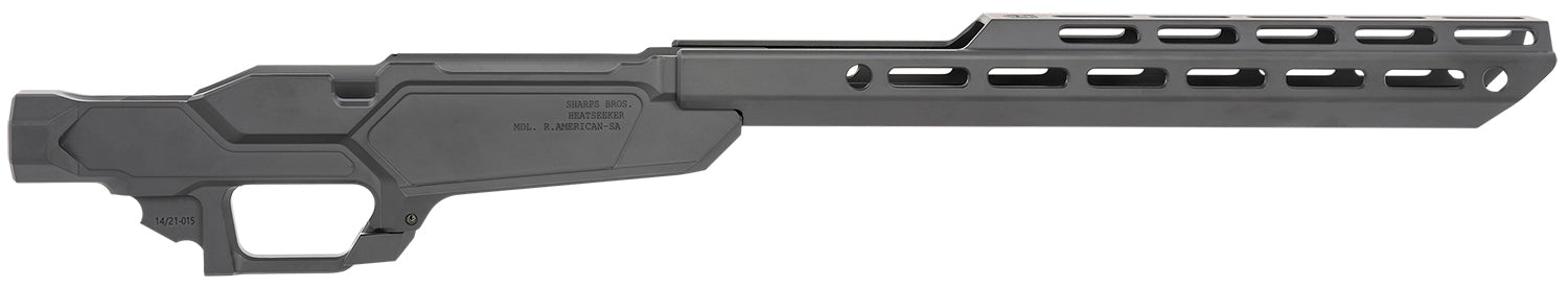 Sharps Bros SBC02 Heatseeker Chassis Stock Ruger American Rifle 6061-T6 Aluminum Matte Black Cerakote