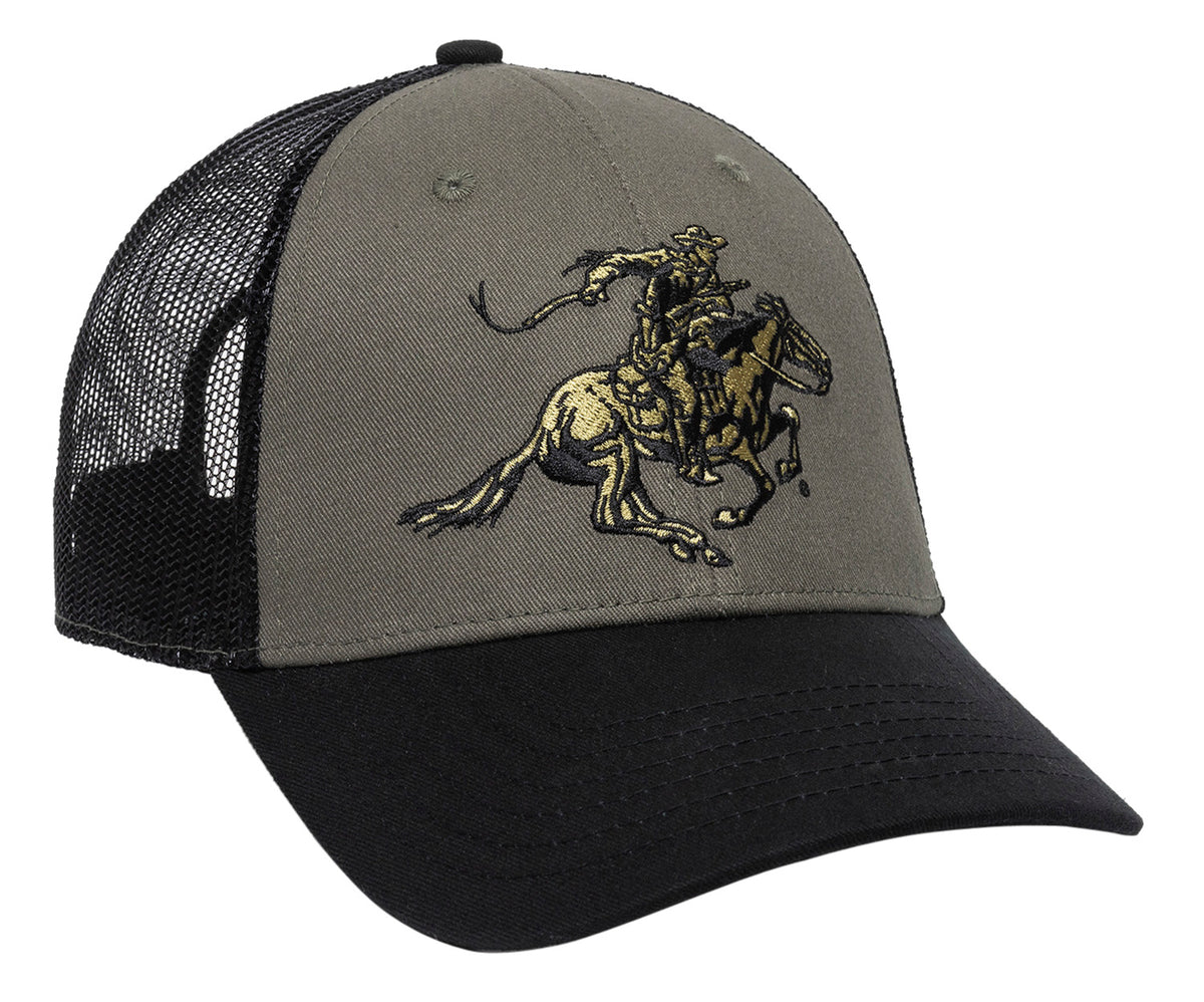 Winchester WIN05C Structured Cotton Twill Cap Black/Olive Low Crown OSFA