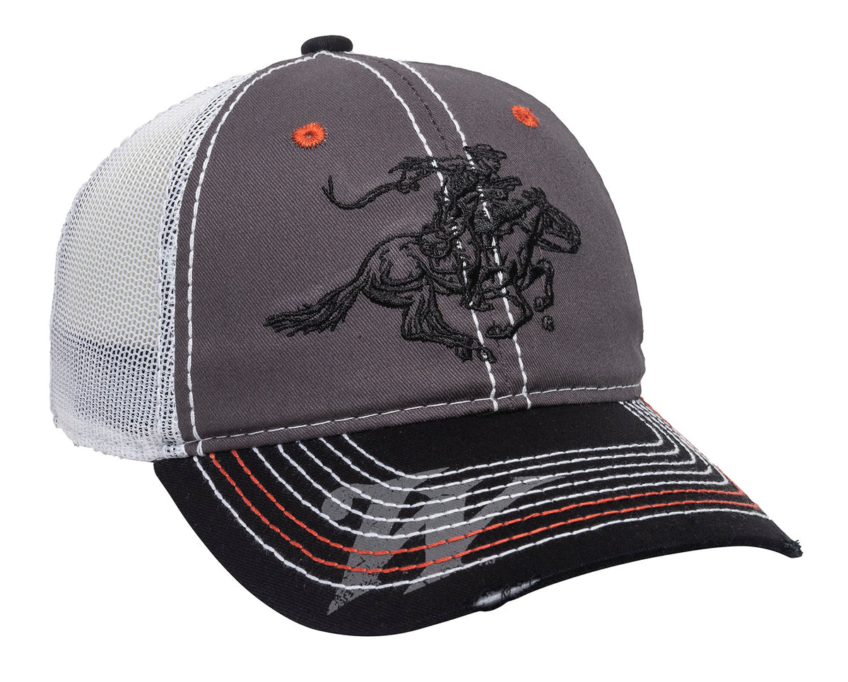 Winchester WIN35B Unstructured Cotton Twill Cap Black/Charcoal Low Crown OSFA