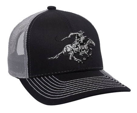 Winchester WIN46B Structured Cotton Twill Cap Black/Light Gray Pro Round Crown OSFA