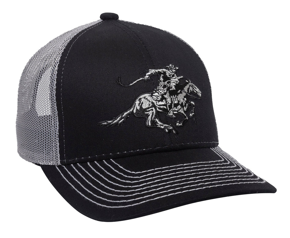 Winchester WIN46B Structured Cotton Twill Cap Black/Light Gray Pro Round Crown OSFA