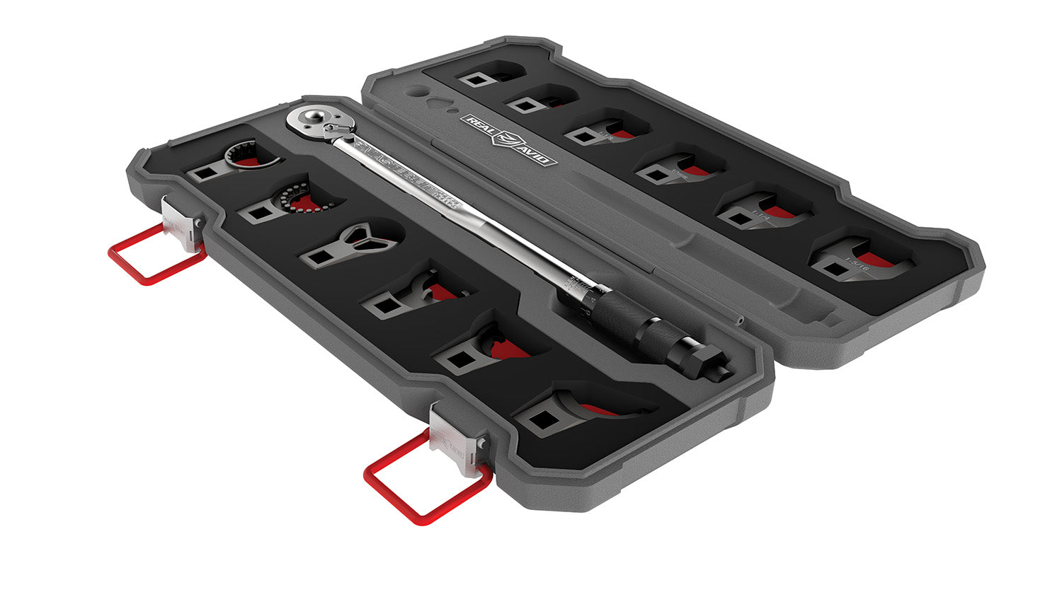 Real Avid AVMF13WS 13 Piece Master-Fit Crowfoot Wrench Set AR-Platform Gray/Red