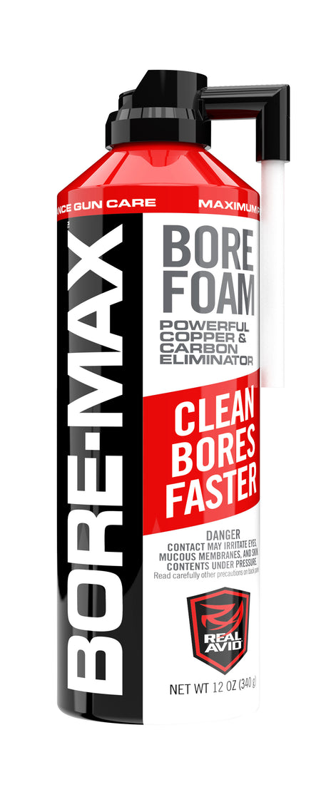 Real Avid AVFBC12A Bore-Max Gun Bore Foam Solvent Copper & Powder Fouling Remover 12 oz