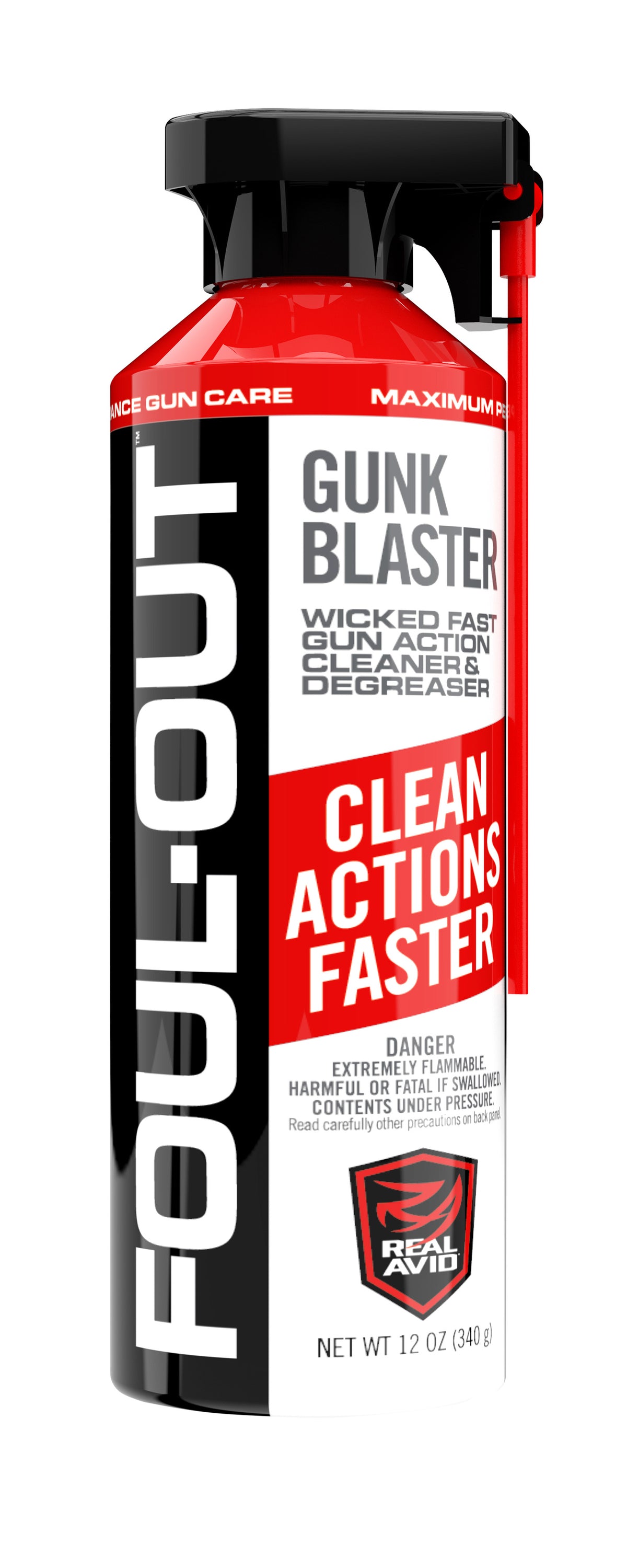 Real Avid AVDCB12A Foul-Out Gunk Blaster Gun Degreaser & Cleaner 12 oz Aerosol Spray