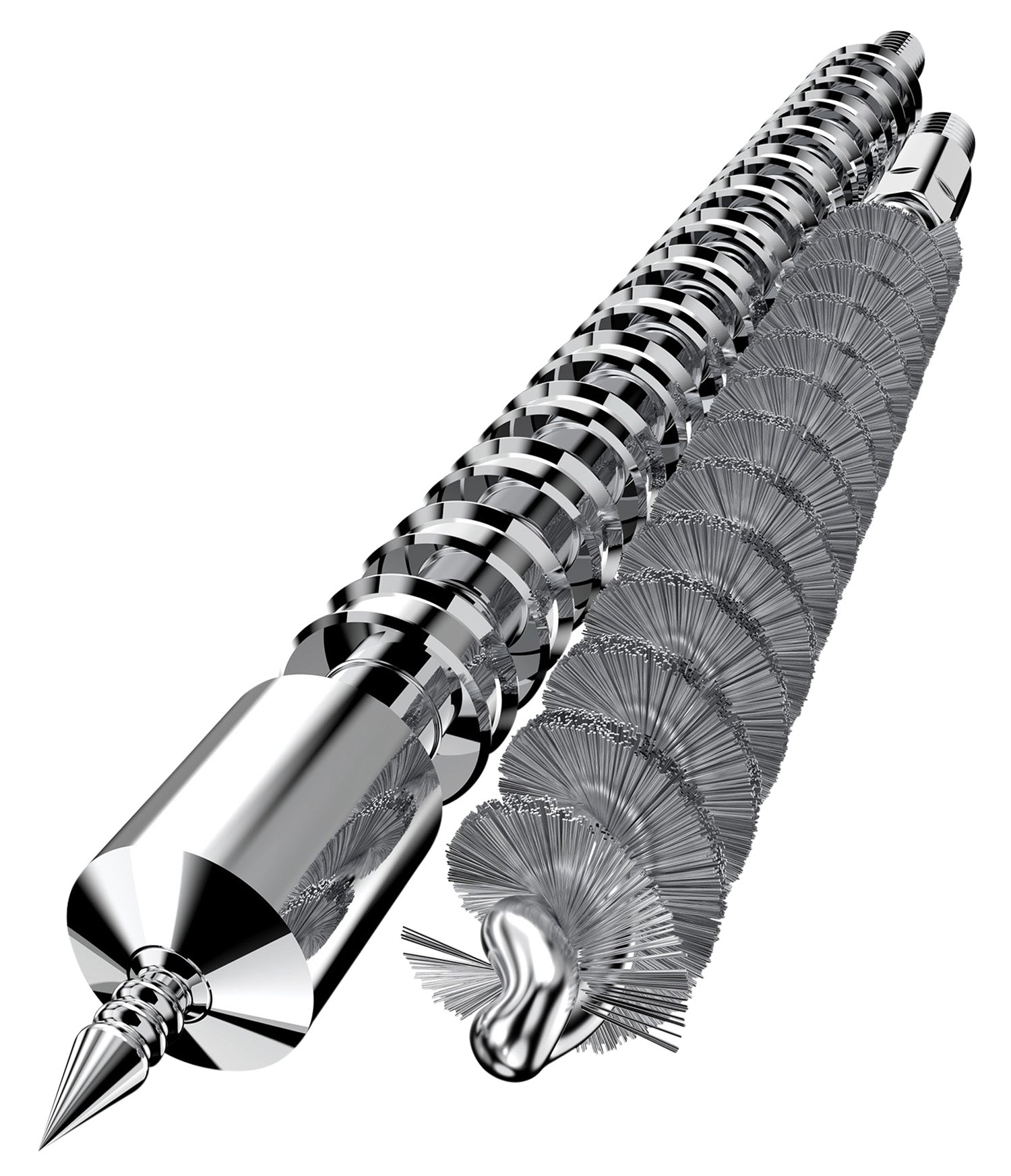 Real Avid Bore-Max Speed Clean Kit 270 Cal Rifle Nickel-Plated Bristles and Jag