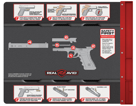 Real Avid Glock Smart Cleaning Mat Oil-Resistant Non-Slip Rubber 19 x 16 Inch