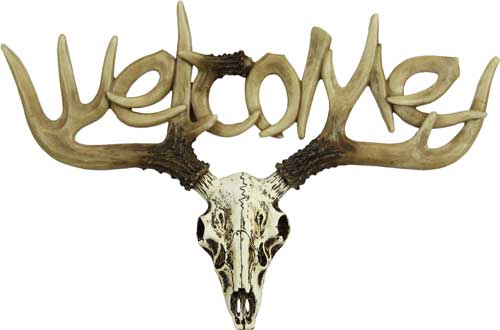 Rivers Edge Euro Deer Welcome Wall Sign 13" x 13"
