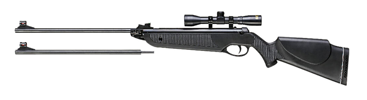 Beeman Black Club .22 Cal Spring Piston Air Rifle with Fiber Optic Sights and 4x32 Scope