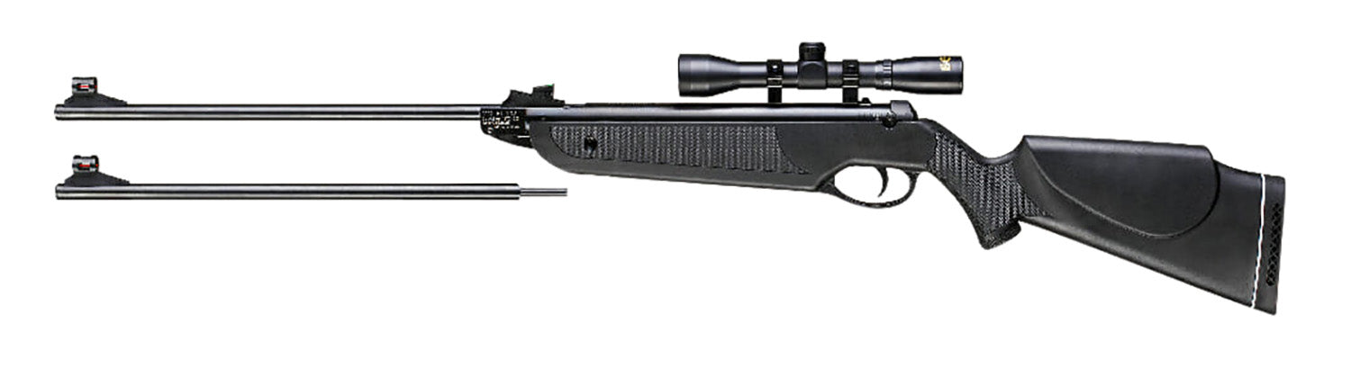 Beeman Black Club .22 Cal Spring Piston Air Rifle with Fiber Optic Sights and 4x32 Scope