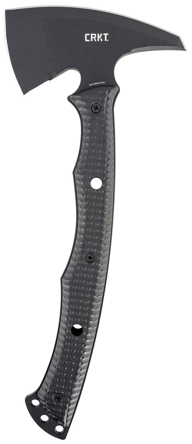 CRKT 2725 Kangee T-Hawk 13.75in Tactical Tomahawk SK-5 Steel Blade with Spike Black Textured GRN Handle Includes Sheath
