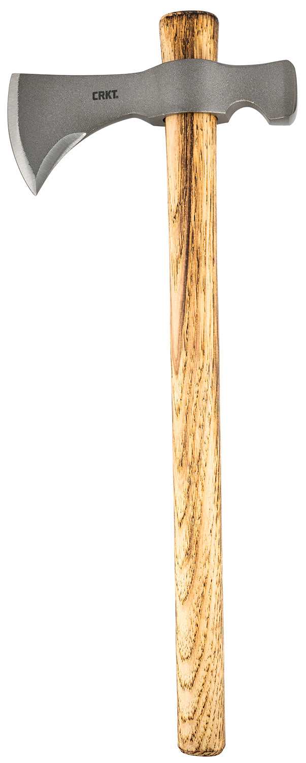 CRKT 2730 Woods Chogan T-Hawk 19in Camp Axe 1055 Carbon Steel Blade Tennessee Hickory Handle with Hammer Poll