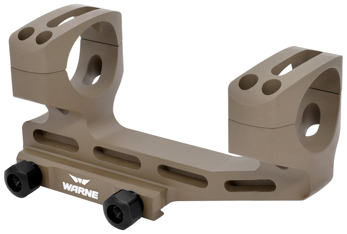 Warne X-SKEL SHXSKEL30DE 30mm Super High Cantilever Scope Mount Ring Combo FDE Cerakote