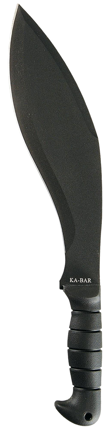 Ka-Bar 1249 Kukri Machete, 11.5" Black SK-5 Steel Blade, Thermoplastic Rubber Handle, 17" Overall Length