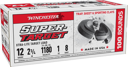 Winchester 12 Gauge Shotgun Ammo Super-Target Xtra-Lite Value Pack 2.75 in 1 oz #8