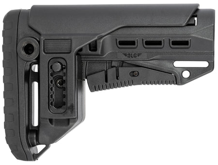 NcStar DLG-130-052 Compact Mil-Spec Collapsible Black Synthetic Stock with 6-Position Adjustable Cheekpiece