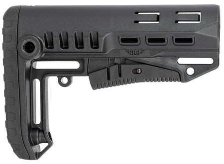 NcStar DLG-130 Compact Mil-Spec Stock Black Polymer Adjustable with Metal QD Base Rubber Butt Pad