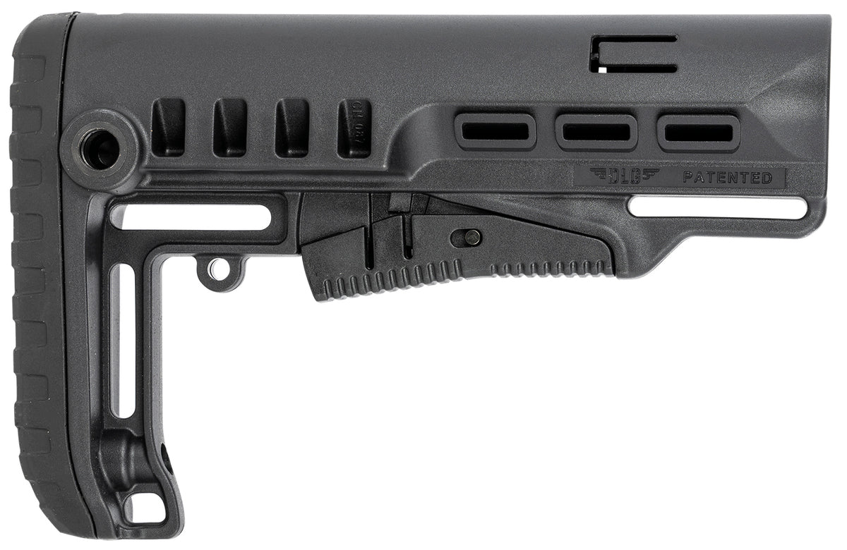 NcStar VG087 Collapsible Tactical Mil-Spec Stock Black Synthetic QD Mounts Integrated Rubber Butt Pad