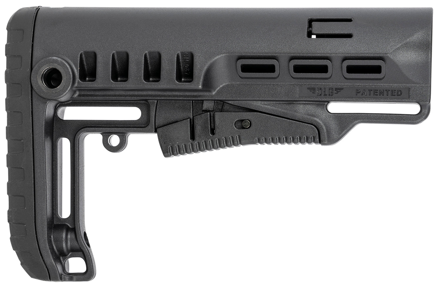 NcStar VG087 Collapsible Tactical Mil-Spec Stock Black Synthetic QD Mounts Integrated Rubber Butt Pad