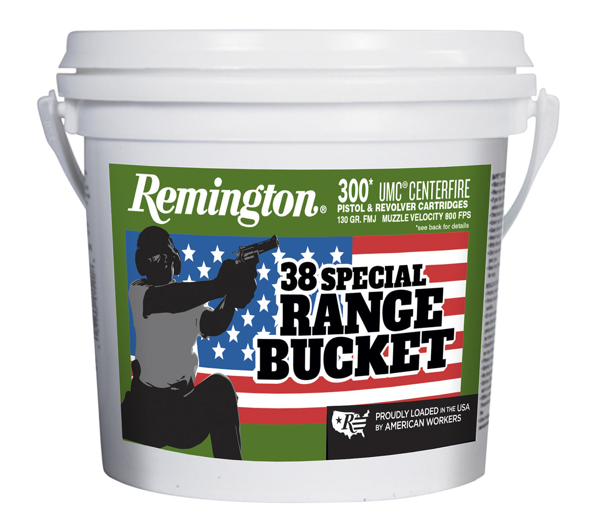 Remington .38 Special UMC Range Bucket 130 grain Full Metal Jacket ammunition