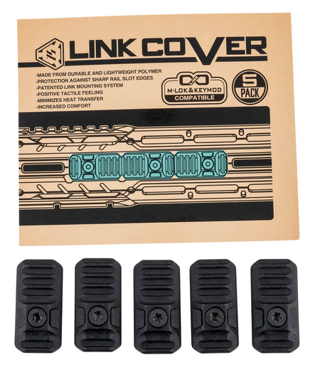 Strike Industries Black Polymer M-LOK and KeyMod LINK Handguard Covers 5-Pack