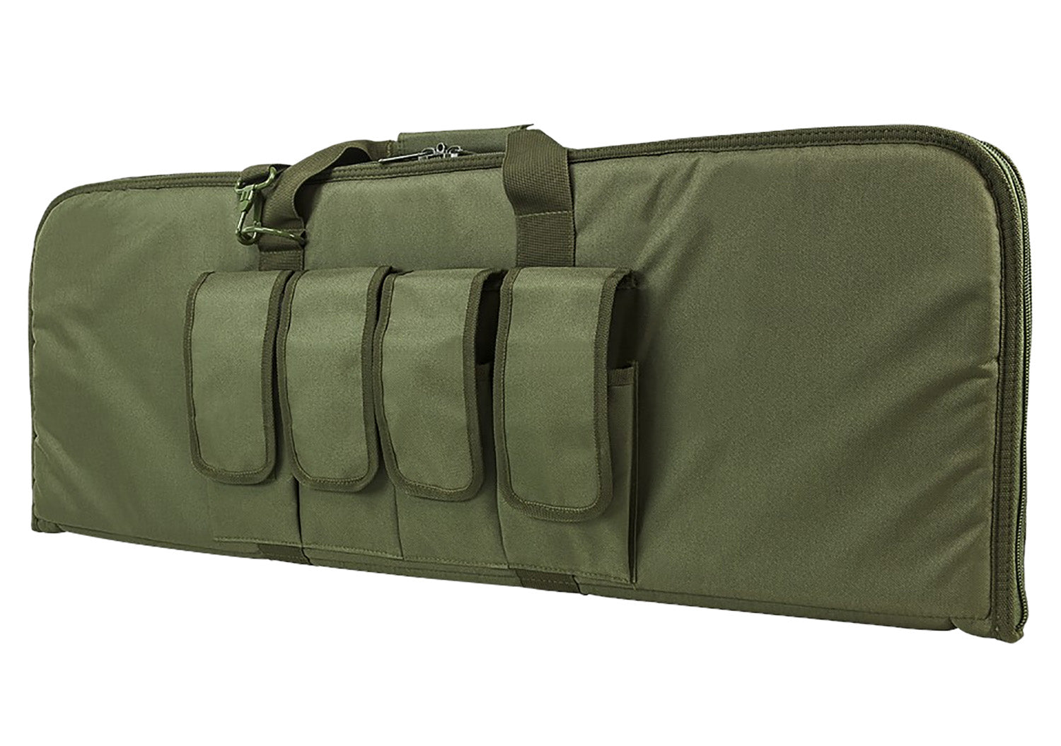NcStar VISM 36-Inch Green Carbine Gun Case Lockable Zippers External Mag Pouches