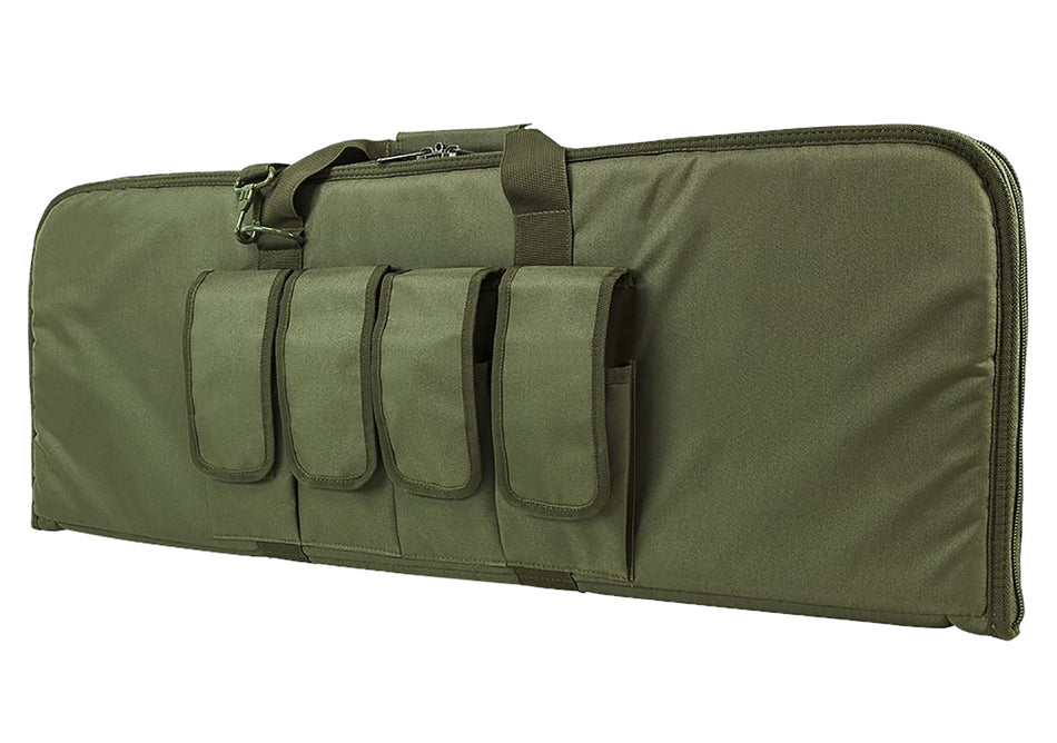NcStar VISM 36-Inch Green Carbine Gun Case Lockable Zippers External Mag Pouches
