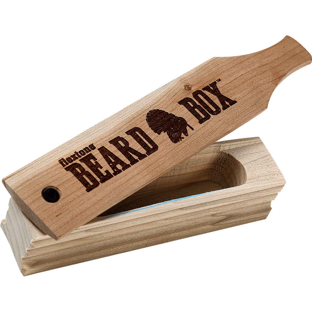 Flextone Beard Box Black Cherry Lid Turkey Call