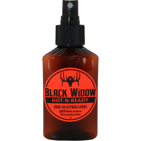 Black Widow Red Label Lure Hot-N-Ready Doe Urine 3 oz.