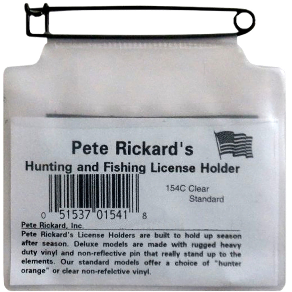 Rickards Clear Plastic Hunting License Holder