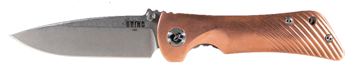 Southern Grind Spider Monkey 3.25" Folding Drop Point S35VN Stainless Blade, Copper/Titanium Handle
